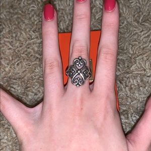 James Avery Adorned Hearts Ring Size 7